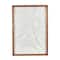 White Abstract Dimensional Wall Art in Brown Frame